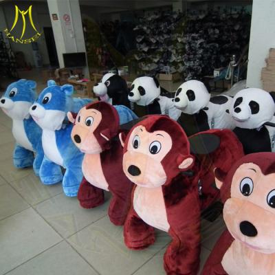 China Hansel kid animal plush rider theme park games for sale electronical kids play park games indoor kids fun swing rides for sale