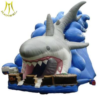 China Hansel low price amusement park inflatable toys shark slide for children in game center for sale