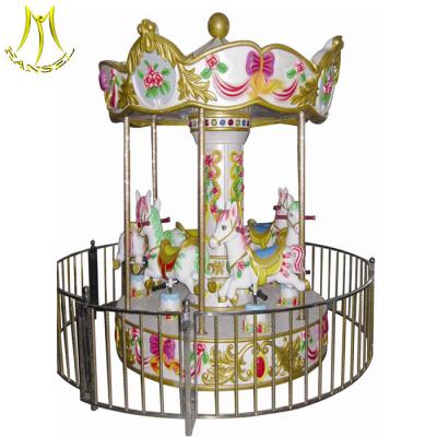 China Hansel  used hose rides for sale coin operated games fiberglass toys carousel ride for sale