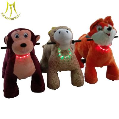 China Hansel motorized plush animals electric riding toys electronic riding horse toy for sale