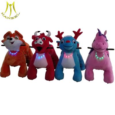 China Hansel mall games for kids indoor games for malls plush motorized animals for sale