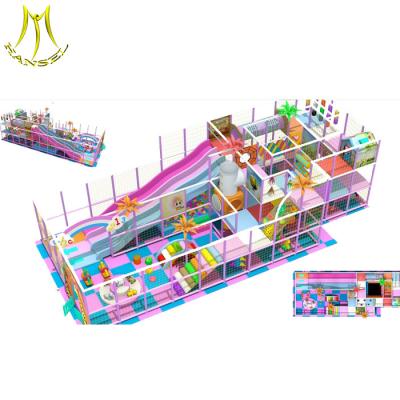 中国 Hansel wooden play house jungle gym machine kids playground equipment indoor 販売のため