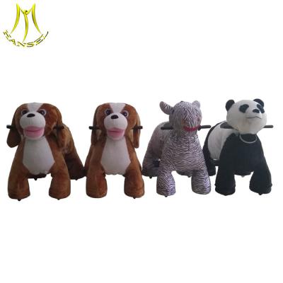 China Hansel  plush dog toys rides child animal car electric walking toys for mall for sale