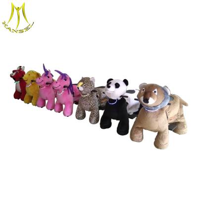 China Hansel   baby walker manufacturer horse carriage wheels plush rocking ride on animal for sale