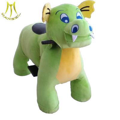 China Hansel new coin operated battery plush animal electric  dinosaur scooter for sale