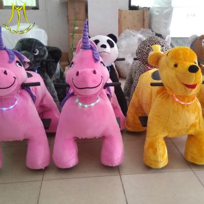 China Hansel hot-selling kids plush riding animals plush riding animals toy for party rental for sale