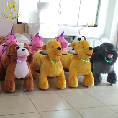 China Hansel amusement park animal pet game machine plush horse toy scooter for kids for sale