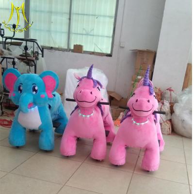 China Hansel  hot-selling kids animal horse riding machine for sale plush unicorn large ride in mall for sale