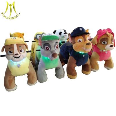 China Hansel  shopping mall indoor plush toy electric car walking animal toys rides paw patrol for sale