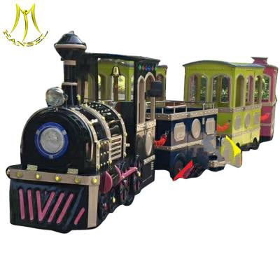 中国 Hansel   amusement park rides battery power electric ride on trackless train 販売のため