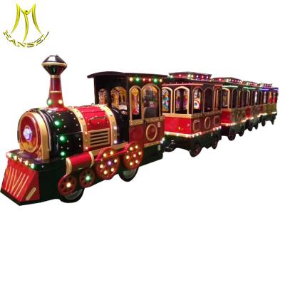 中国 Hansel  outdoor park kids train battery operated backyard amusement trackless train rides 販売のため