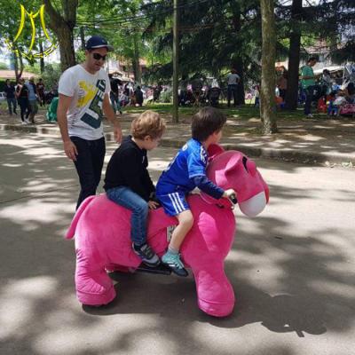 China Hansel high quality coin operated outdoor kids amusement rides electric plush motorized animals in mall for sale