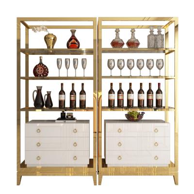 China High End And Luxury Stainless Steel Display Wine Cellar Cabinet Cheap Price Salon Cabinets for sale