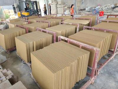 China Bush hämmerte natürlichen Sandstein im Freien mit Ziegeln deckt besonders angefertigte 457x457x12mm zu verkaufen