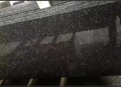 China Weather Proof Black Galaxy Granite Floor Tiles Granite Garden Tiles Easy To Clean for sale