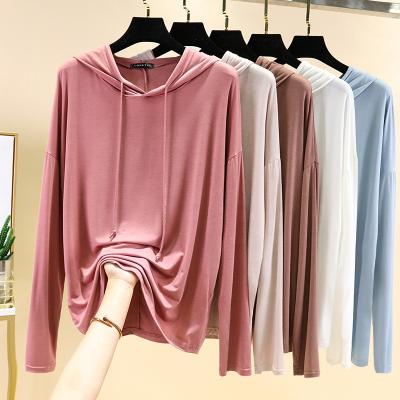 China Wholesale New Autumn Modal Hoodie QUICK DRY, Women's Long Sleeve T-shirts, Sun Resistant Blouses for sale