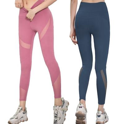 China Wholesale New Custom Women's Breathable Yoga Pants Peach Hip Lifting Tight Workout High Waisted Exercise Legging With Mesh For Women for sale