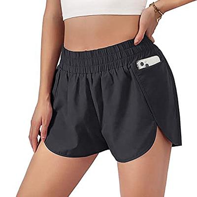 China New Breathbable QUICK DRY Sports Fabric GYM Short Pants For Women Yoga Shorts With Pockets High Waist Workout Common Wear for sale