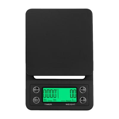 China Weight Measuring Hand-Grinding Electronic Coffee Scales Weighing Tape Timing 3kg/0.1g 5kg/0.1g Digital Coffee Scales For Kitchen Counter for sale