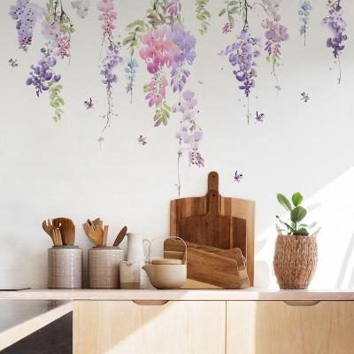 China zsz1090 New Plant Butterfly Flower Wall Sticker Bedroom Room Decoration Self Adhesive Wall Sticker Decorative Wall Stickers for sale