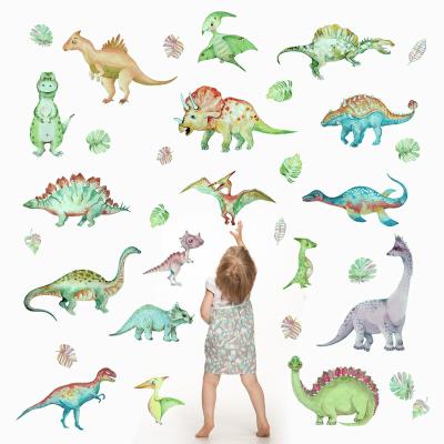 China Decorative Luminous Home Room Decoration Dinosaur Green Light Wall Stickers Animal Fluorescent Sticker Decals Glow in the Dark Sticker for sale