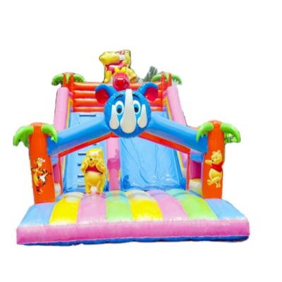 China 0.55mm PVC Tarpaulin OEM Factory Bounce House Plato Adult Commercial Combo White Castle for sale