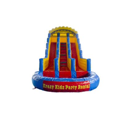 China Outdoor Inflatable Kids Large Trampoline Kids Play Naughty Jumping Water Slide Bed Castle Trampoline Amusement Equipment for sale