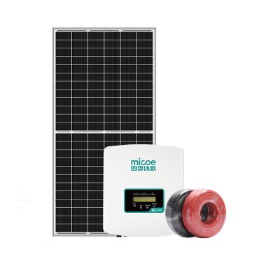 China Micoe 6KW 8KW 10KW 12KW Hybrid Home Commercial Industrial Solar Power System With Battery for sale