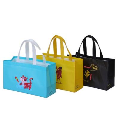 China PP Cartoon Nonwoven Bag Waterproof Fast Food Takeaway Bag Color Coated Insulation Nonwoven Bag Customized LOGO for sale