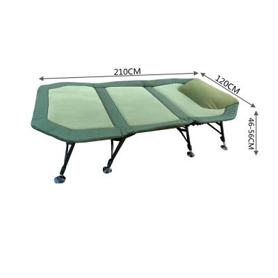 China 600D luxury type high quality PVC Oxford carp fishing folding bedchair with rigid bivvy support for sale