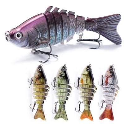 China ABS Factory Direct Sale Multi Jointed Bass Fishing Lure Hard Baits With Treble Hook for sale