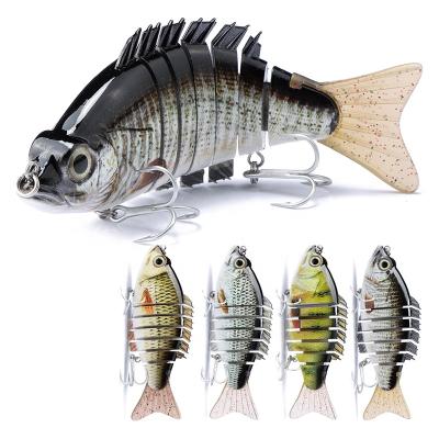 China Floating ABS 152mm Multi Section Lure Fishing Hardbait With Treble Hook For Bass Fishing for sale