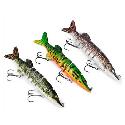 China ABS Pike Lures SwimbaitsFishing Bai Multi Joint tRealistic Swimming Lure Freshwater Saltwater for sale