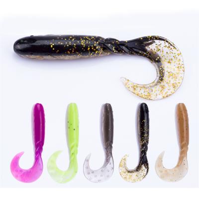 China Hot Selling Soft River T Tail Lure PVC Material Fishing Soft Lures for sale