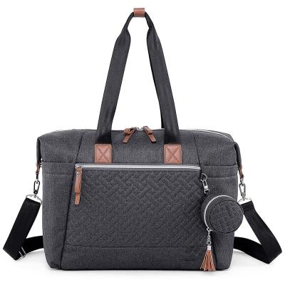 China Buitengewoon breed het Geval Veranderend Stootkussen 17x8x12 van Luiertote bag black with pacifier“ Te koop