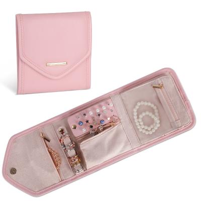 China Faltbare Schmuck-Speicher-Taschen-Kasten-Mini Travel Organizer Jewellery Roll-Tasche 14.5x3x15cm zu verkaufen