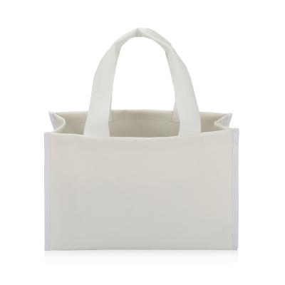 China Segeltuch Tote Bag Eco Friendly Shopping sackt Kleinstarke Hochleistungsunterseite 4x4x10“ ein zu verkaufen