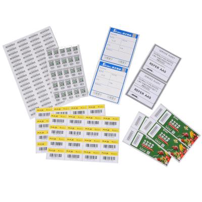 China Custom Printed Barcode High Quality Barcode Labeled Self Adhesive Private Shipping Labels for sale