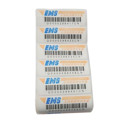 China Barcode Adhesive Label Printing Logistics Self Adhesive Shipping Labels Square Punched Die Cut Label Sticker for sale