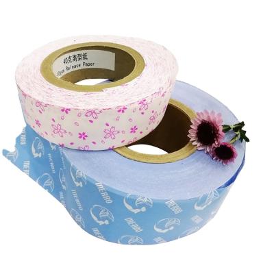 China Factory Custom Panty Lining Raw Materials Silicone Label Release Paper Liner Waterproof for sale