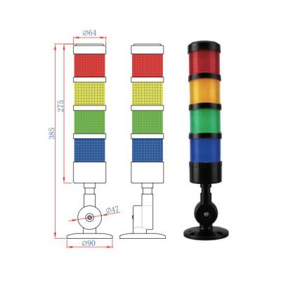 China CNC Machine Light DC 24V CNC Machine 4 Layers Red Green Blue Industrial Lathe Lamp Signal Alarm Buzzer Flashing Light for sale