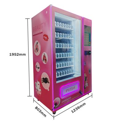 China SDK 21.5-inch touch screen beauty products vending machine Eyelash hair pieces, contact lenses and nail art vending machine for sale