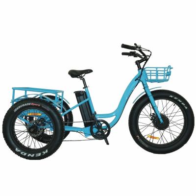 China Aluminum Alloy Electric Cargo Tricycle 3wheel Tricycle Bicycle Cargo Bike for sale