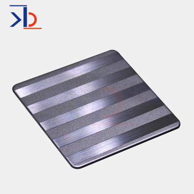 China Decoration 4 x 6 Strip Design Stainless Steel Plate Chemical Etching Sheet Brushed Pearl Blown Stainless Steel Metal Sheets for sale