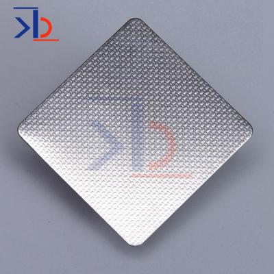 China Embossed Decoration 201 304 Stainless Steel Sheet Dish Sus 316L 0.3mm Embossed Pattern Finish Stainless Steel Cloth Sheet for sale