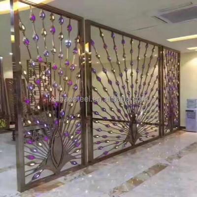 China Eco-friendly Decorative Screen Room Divider 316 Stainless Steel Sheet Wedding Screen Wedding Room Divider for sale