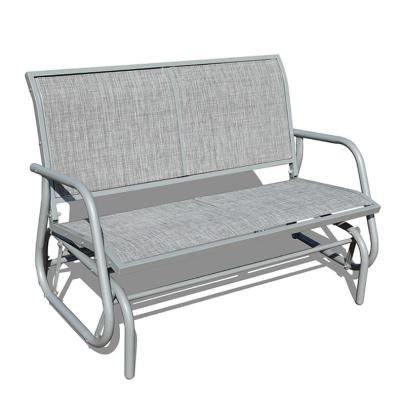 China Modern Durable Metal Furniture Outdoor Leisure Lounger Garden Glider Swing Chair for sale