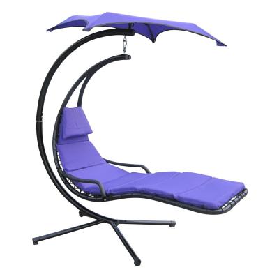 China Modern Hanging Lounger Chair With Removable Canopy, Patio Swing Chair And Stand With Cushion for sale