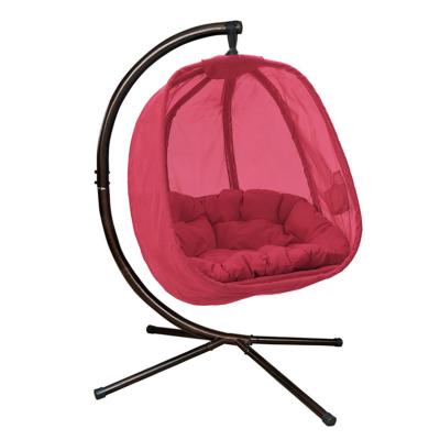 China Modern Outdoor Egg Chair Balcony Swing Chair Porch Hammock Hanging Swing Chair With Cushion for sale