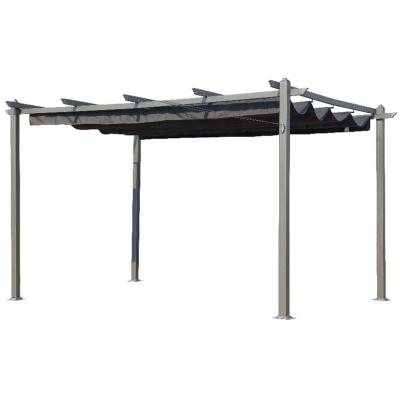 China Outdoor Patio Modern Pergola Modern Garden Leisure Pergola With Sunshade for sale